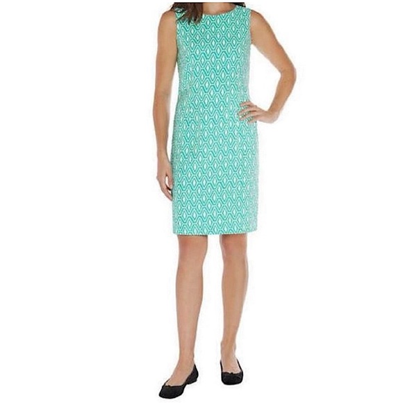 🆕 Mario Serrani Sleeveless Mint White Summer Dress - Picture 1 of 10